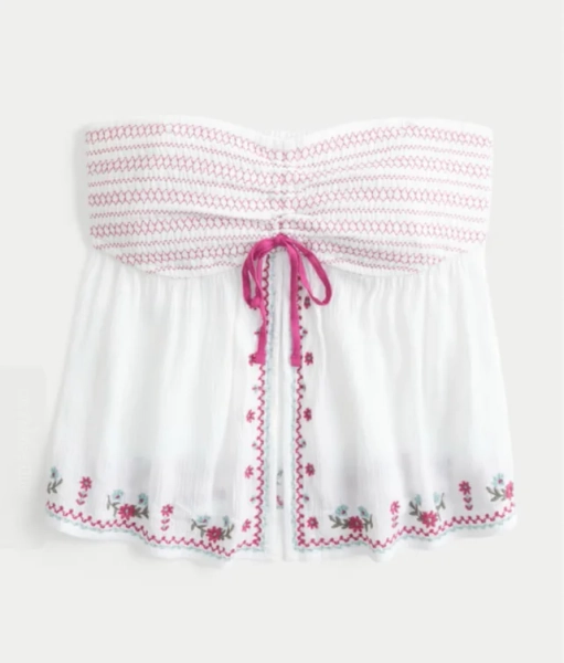 Easy Strapless Flyaway Babydoll Top