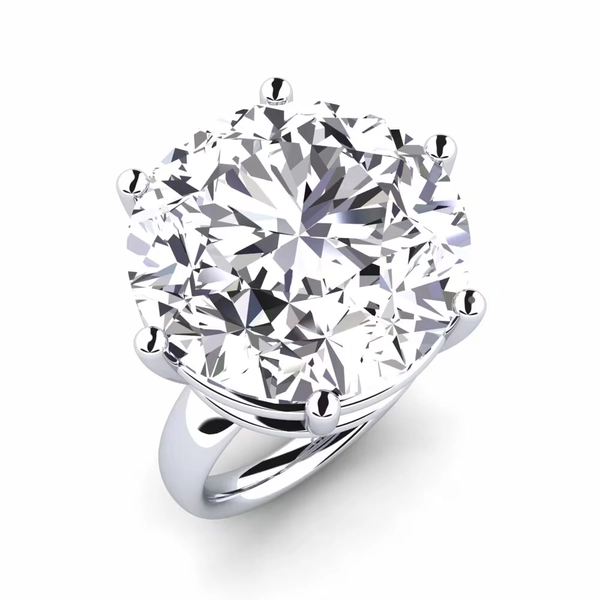 Or Blanc 18k Ronde Diamant Bague Umika