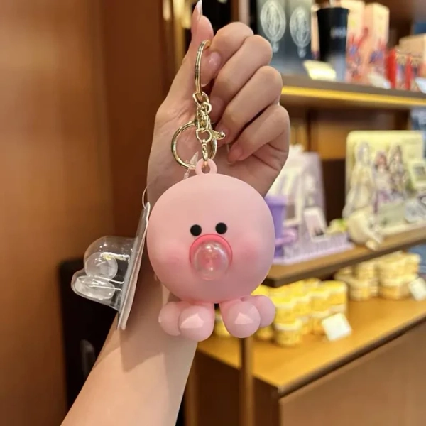 Bubble-Blowing Keychain