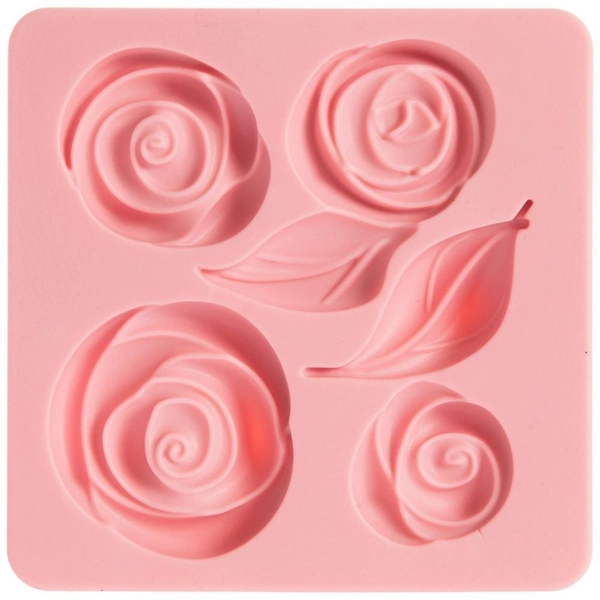 Roses &amp; Leaves Fondant Mold