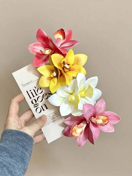 5/4/1pc, Simulated Blue Flower Duck Bill Hairpin, Handmade Sweet Hawaiian Beach Holiday Decoration Ladies Hair Accessories, The Perfect Dress For Spring And Summer!