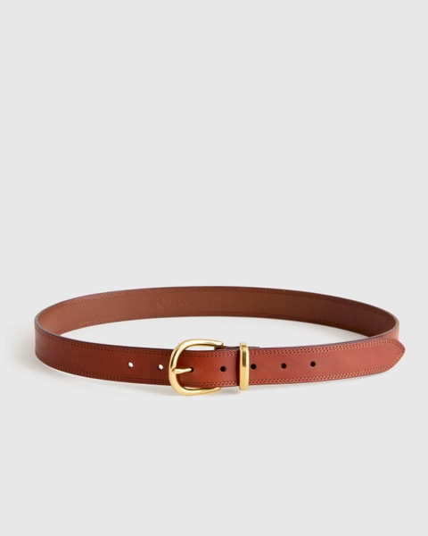 Allegra European Leather Belt in Black