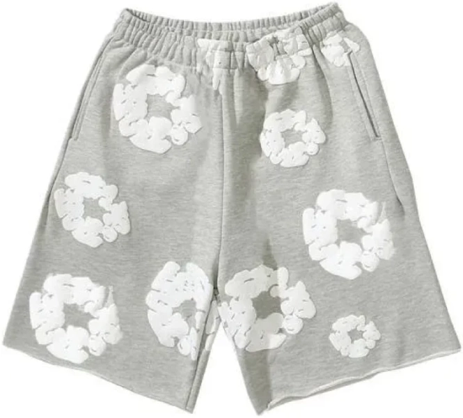 Short gris fleur