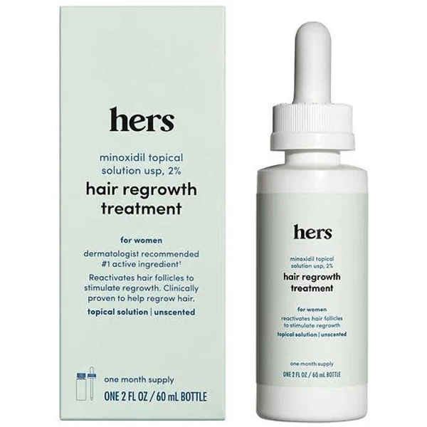 hers Minoxidil 2% Topical Solution Hair Regrowth Treatment for Women