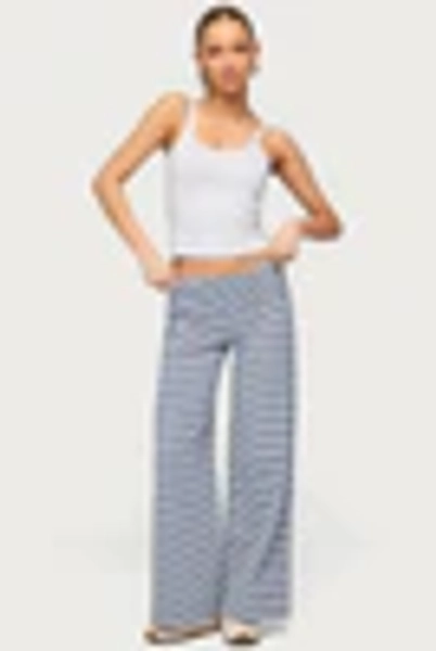 Petite Lilah Striped Fold Over Trousers