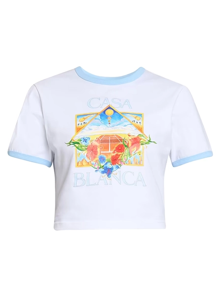 Ringer Baby Logo Stretch-Cotton T-Shirt