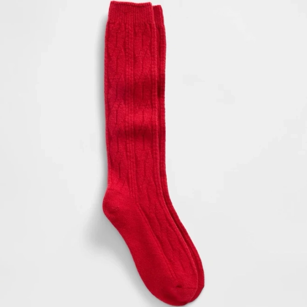 Gap Women's Cashsoft Cable-Knit Knee-High Socks