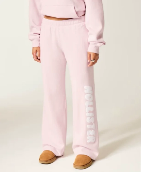 Logo Graphic Wide-Leg Sweatpants