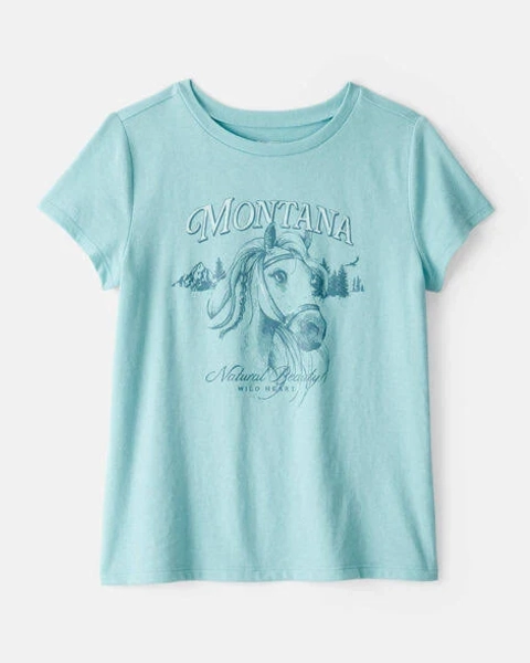Oshkosh B'gosh Girls Montana Western Horse Graphic Tee