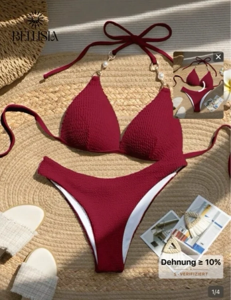 Dark red bikini 