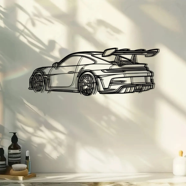 2D Flat, Modern Sports Car Acrylic Wall Art - Minimalist Black & White Racing Line Drawing with Spoiler & Exhaust Pipe Design, Large Rear Wing - Easy to Hang Home/Office Decor (15.74"x5.86") Plastic Panel for Automotive Enthusiasts, Desk, 2D Flat, Room Decoration For Men, Aesthetic Room Decor Men, Room Decoration Items Men, Wall Decoration, Wall Art Decor, Fathers Day, Cool Stuff For Bedroom, Fathers Day Gift, Decoration For Room, Silhouette Wall Art, Decorations For Bedroom,