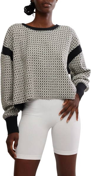 FP Movement Women's My Time Textured Layer, Large, Black White