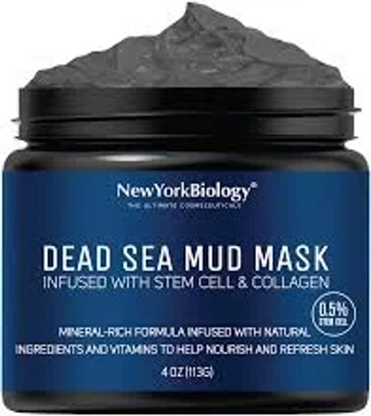 New York Biology Dead Sea Mud Mask for Face and Body with Stem Cell and Collagen