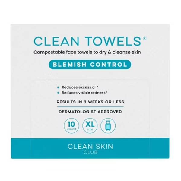 Clean Skin Club Blemish Control Towels - XL - 10ct
