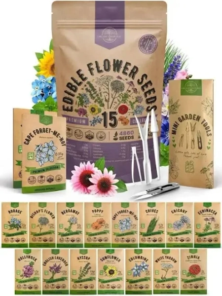Organo Republic Edible Flower Seeds Variety Pack