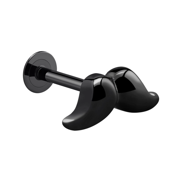 Labret (surgical steel, black, shiny finish) Acciaio chirurgico 316L