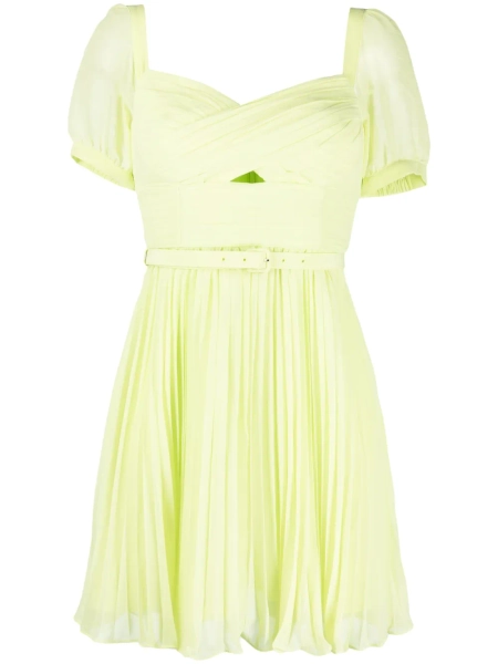 Self-Portrait pleated chiffon minidress | 4