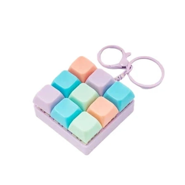 Clicker Squeeze Toys, Squeeze, 2X2 In, Relaxation Toys, Squeeze Toys for Relaxation, Portable Carry, Multi-Color, 1 Pc, Asmr Keyboard Squeeze, Size: