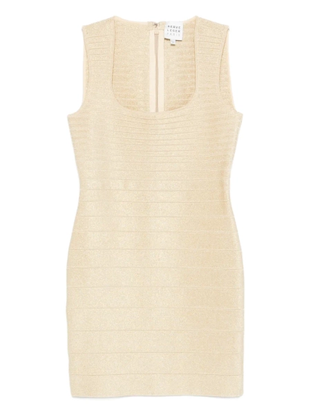Hervé Léger robe courte Mirabel à design côtelé | XS