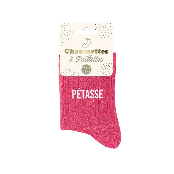 Chaussettes paillettes pétasse
