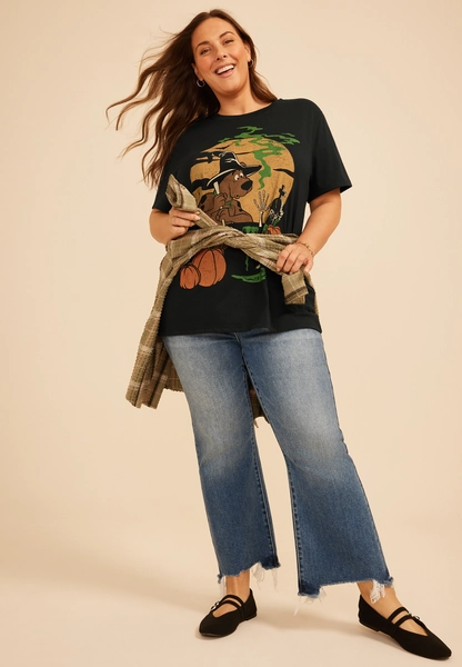 Plus Size Scooby Doo Halloween Oversized Fit Graphic Tee