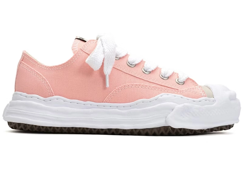 Pre-owned Miharayasuhiro Men's Maison Mihara Yasuhiro Hank Og Sole Canvas Low Sneakers In Pink | ModeSens