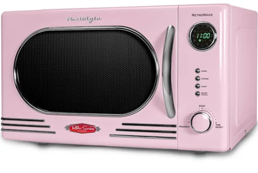 Nostalgia Retro Countertop Microwave 1.1 Cu Ft & 1000 Watt