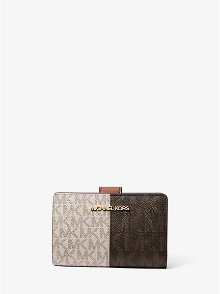 Jet Set Medium Two-Tone Logo Wallet