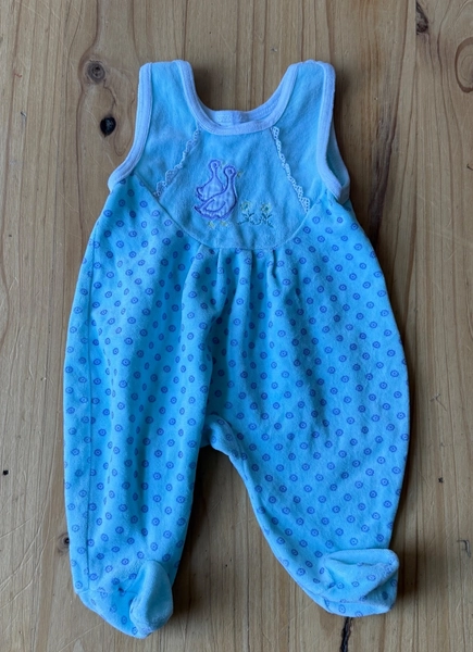 European Vintage Baby Romper Berti's Baby Club Wool Blend 000 0-3 months 80s 90s