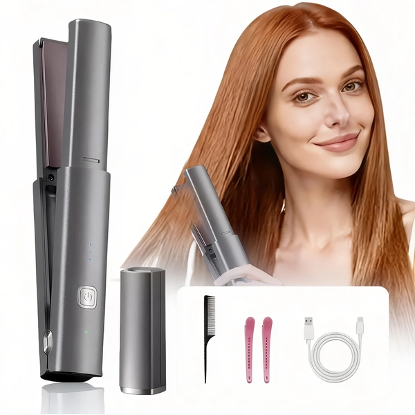 wireless charging portable negative ion straightener curler - Temu