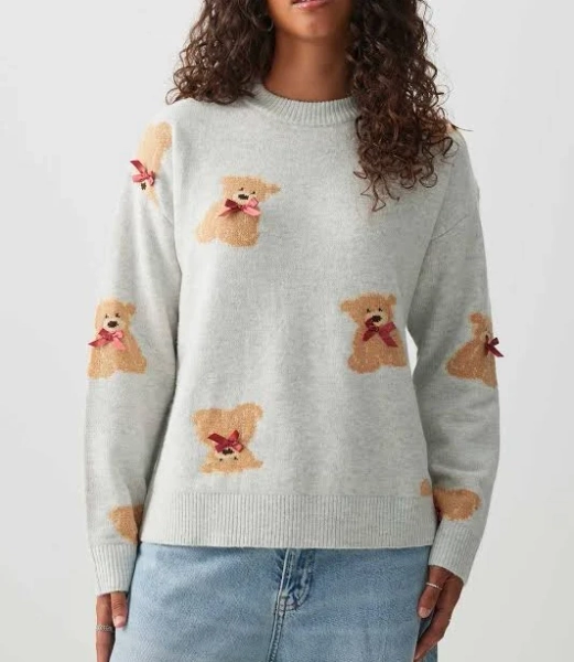 Ardene Women's Teddy Bear Sweater