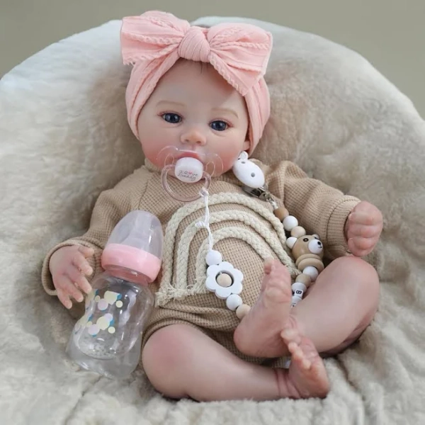 Realistic Reborn Baby Dolls - 18 Inch Lifelike Newborn Baby Girl, Real