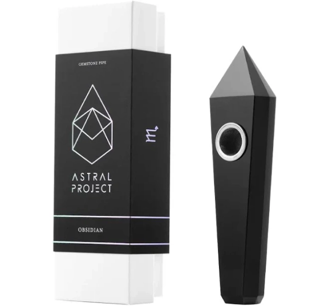 Obsidian Gemstone Pipe