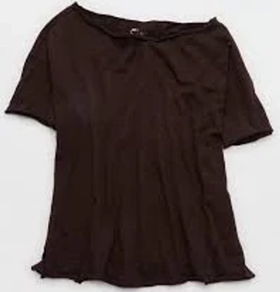 Aerie Off The Shoulder Oversized Boyfriend T-Shirt