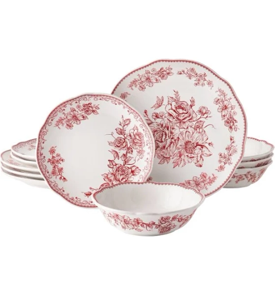 The Pioneer Woman Agatha 12-Piece Stoneware Dinnerware Set