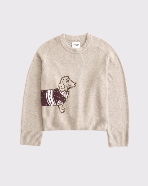 The A&F Madeline Dog Crew Sweater