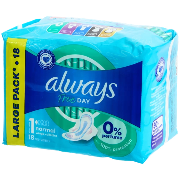 Serviettes hygiéniques Always Free Day Normal