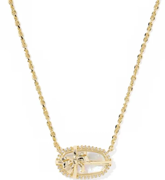 Kendra Scott Elisa Gold Bow Pendant Necklace