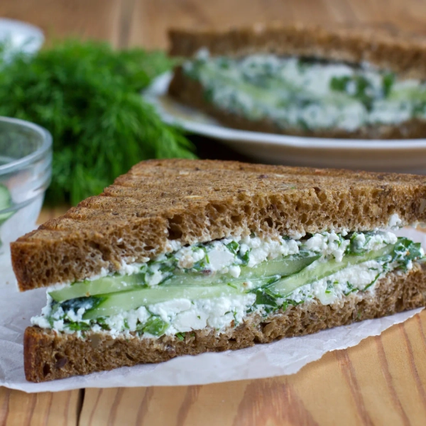 Multigrain Watercress and Cucumber Tea Sandwiches