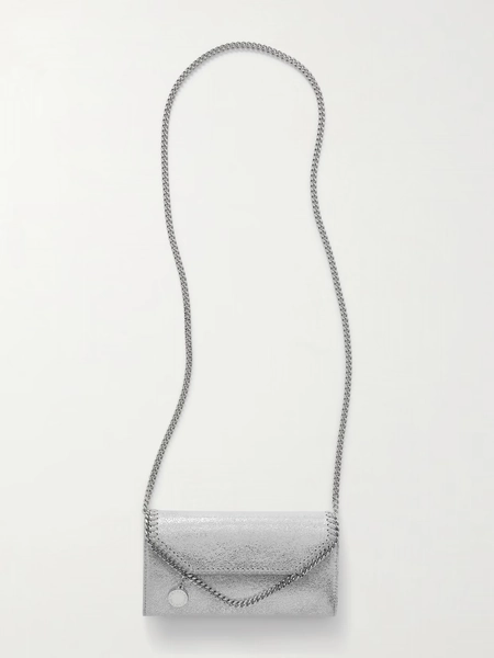 Stella McCartney - Falabella Metallic Vegan Shoulder Bag - Silver
