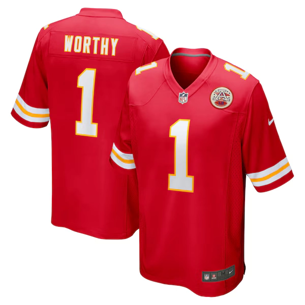 Men's Kansas City Chiefs Xavier Worthy Nike Red  Player Game Jersey