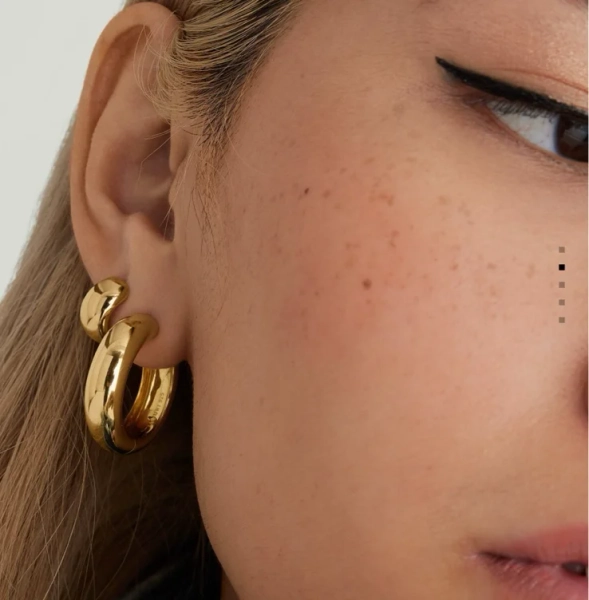 18l gold vermeil chunky gold hoops