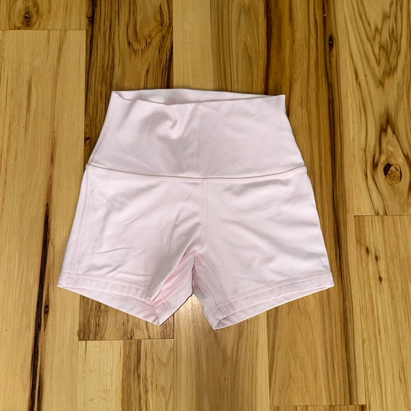 Pink Lulu Align 2” workout shorts
