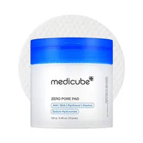 [Official Medicube Partner] Zero Pore Pad (70ea), AHA Lactic Acid & 0.45% BHA Salicylic Acid, Improving Skin Texture, Mild Exfoliation, Easy To Use, Minimize Pores, Prevent Breakouts, Facial Peels, Korean Skincare