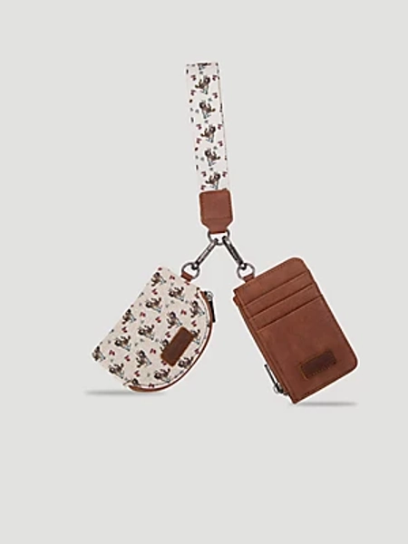 Rodeo Print Wallet Card Set:Beige:One Size | Women's ACCESSORIES | Wrangler®