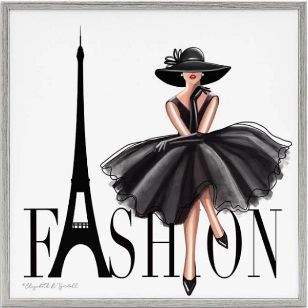 Stupell Industries Parisian Fashion Illustration Canvas Art