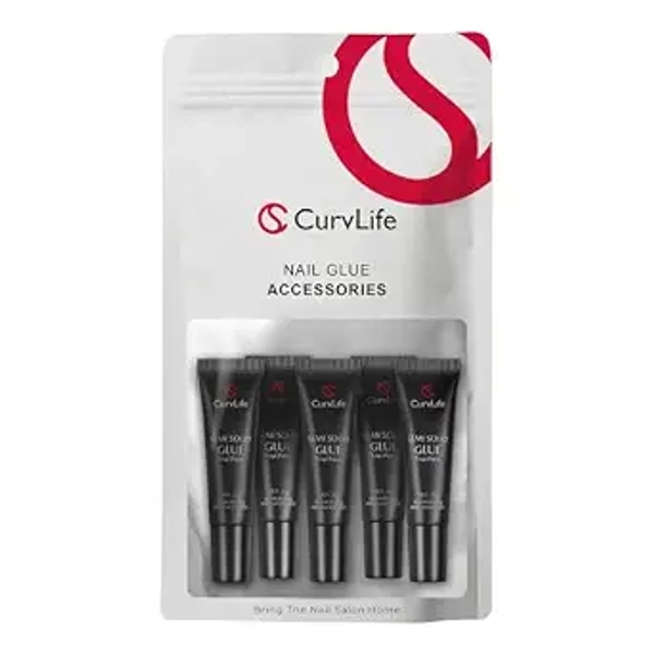 CurvLife Nail Tips Semi Solid Nail Glue 2g (5pcs) - Super Strong, Soft Glue Gel Quick Drying Adhesive for Press On Nails, No UV Light Needed - Walmart.com