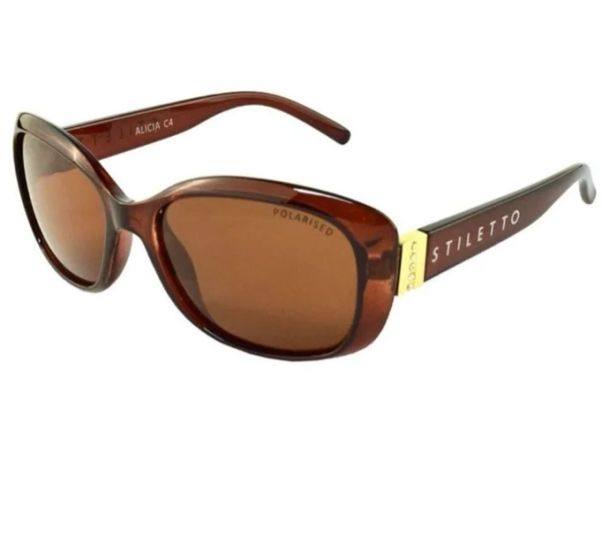 Stiletto Alicia Women's Sunglasses Crystal Brown & Smoke | Anaconda