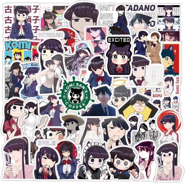 Komi Cant Anime Sticker Japanese Manga Communicate Vinyl Decals 64 Pieces
