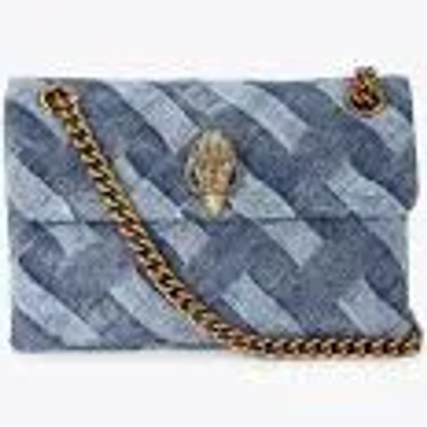 Kurt Geiger London Women's Mini Kensington Quilted Denim Crossbody Bag